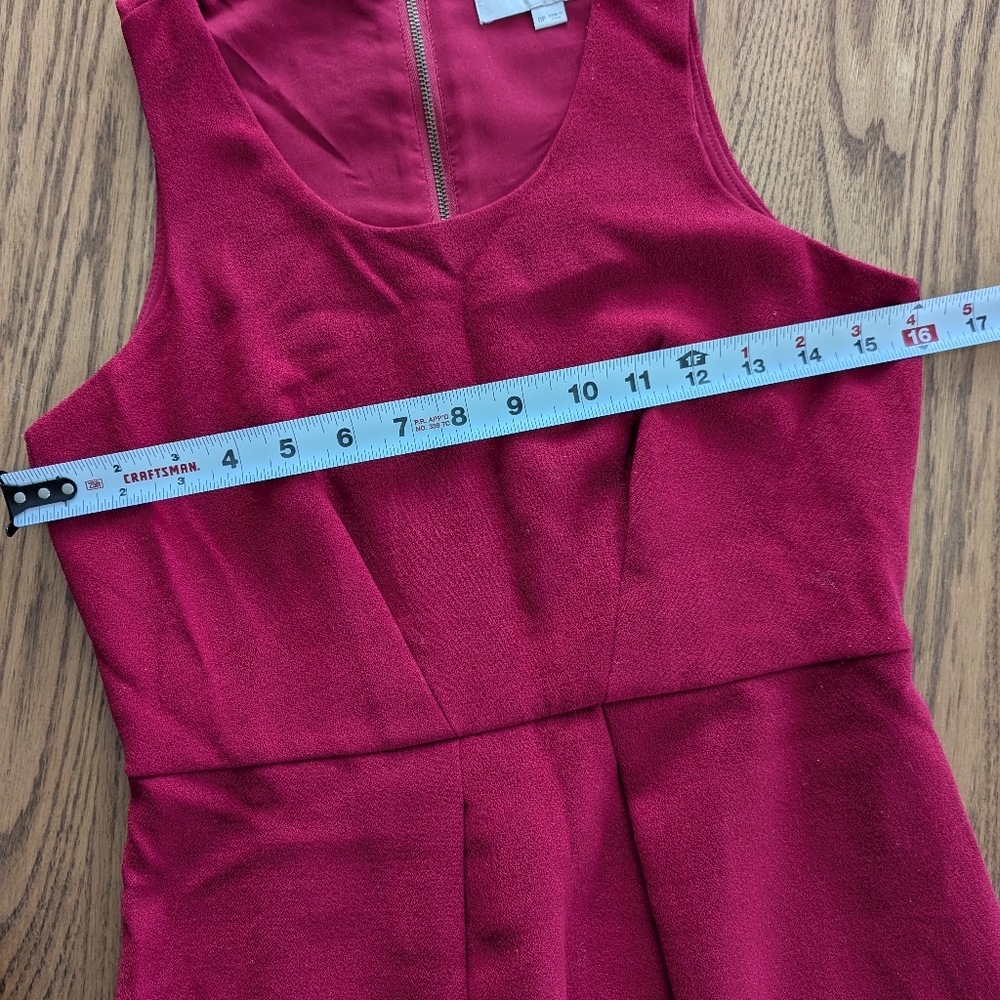 LOFT | Size 0P | Red Mini Dress - Picture 7 of 7